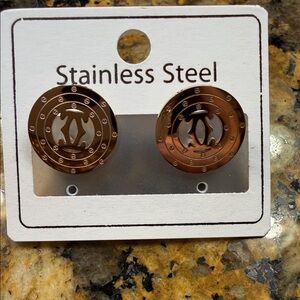 Stainless Steel Rose Gold Earrings